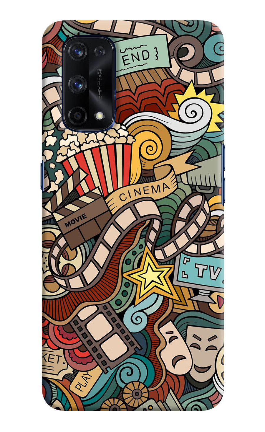 Cinema Abstract Realme X7 Pro Back Cover, Hard case