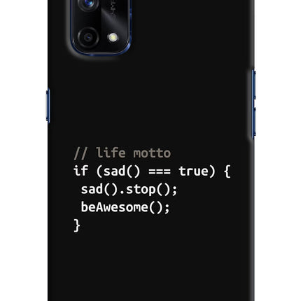 Life Motto Code Realme X7 Pro Hard Case Back Cover by Casekaro
