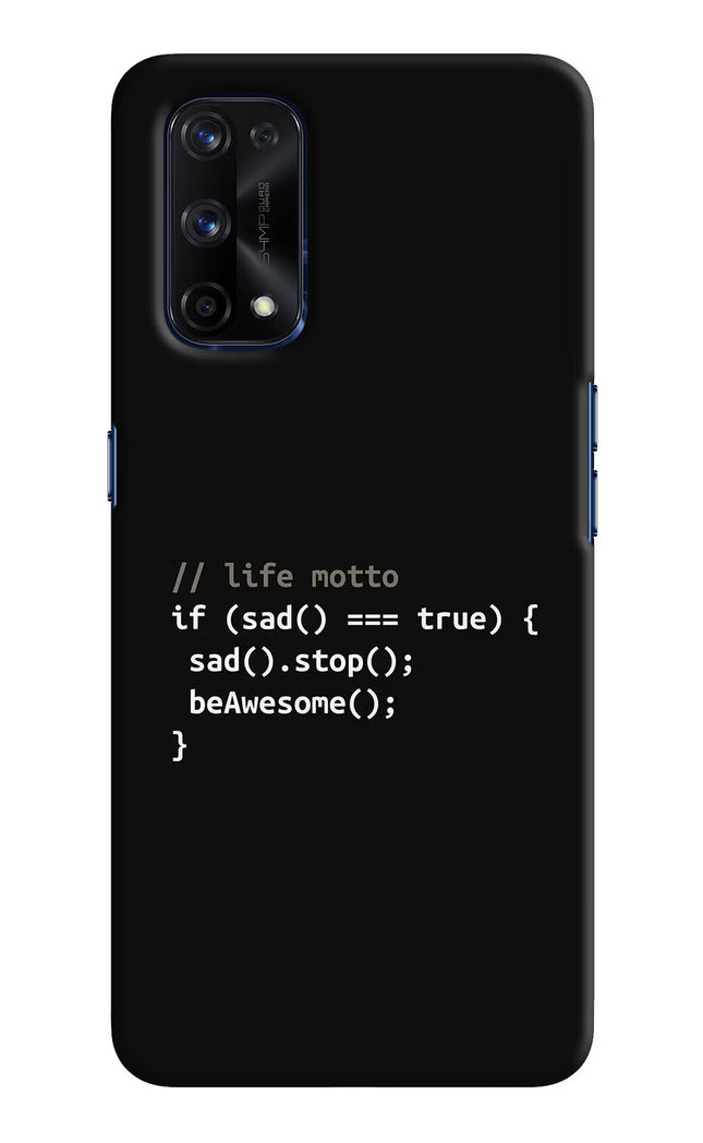 Life Motto Code Realme X7 Pro Hard Case Back Cover by Casekaro