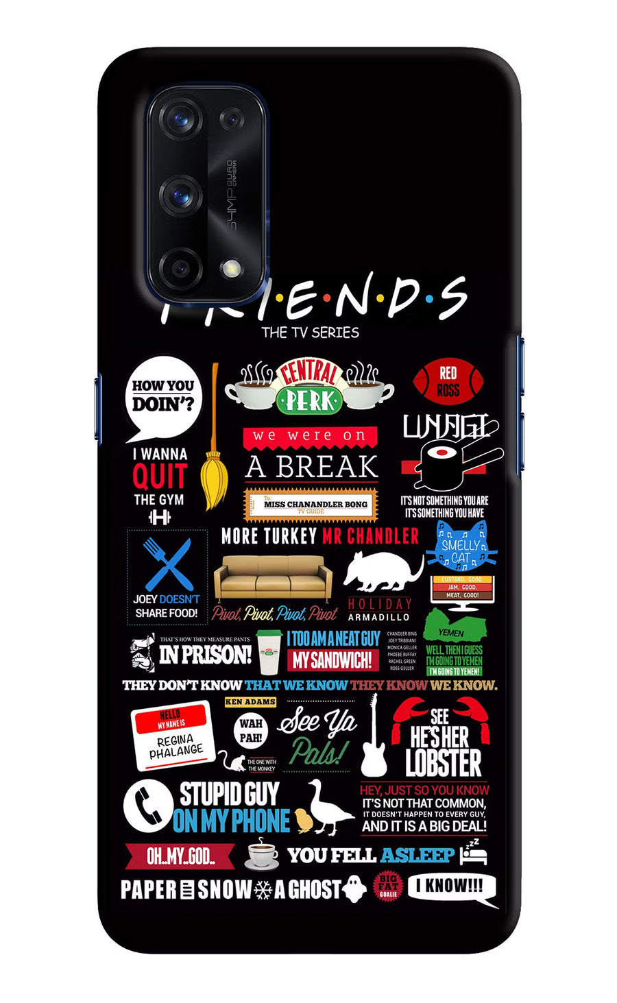 FRIENDS Realme X7 Pro Back Cover, Hard case