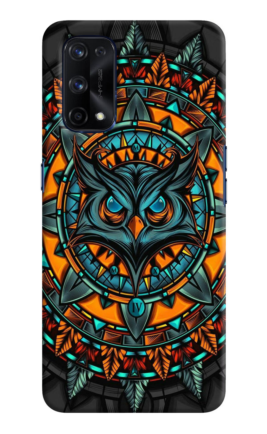 Angry Owl Art Realme X7 Pro Back Cover, Hard case