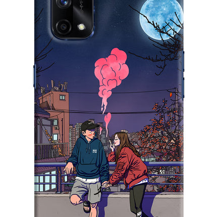 Chilling Couple Realme X7 Pro Hard Case Back Cover by Casekaro