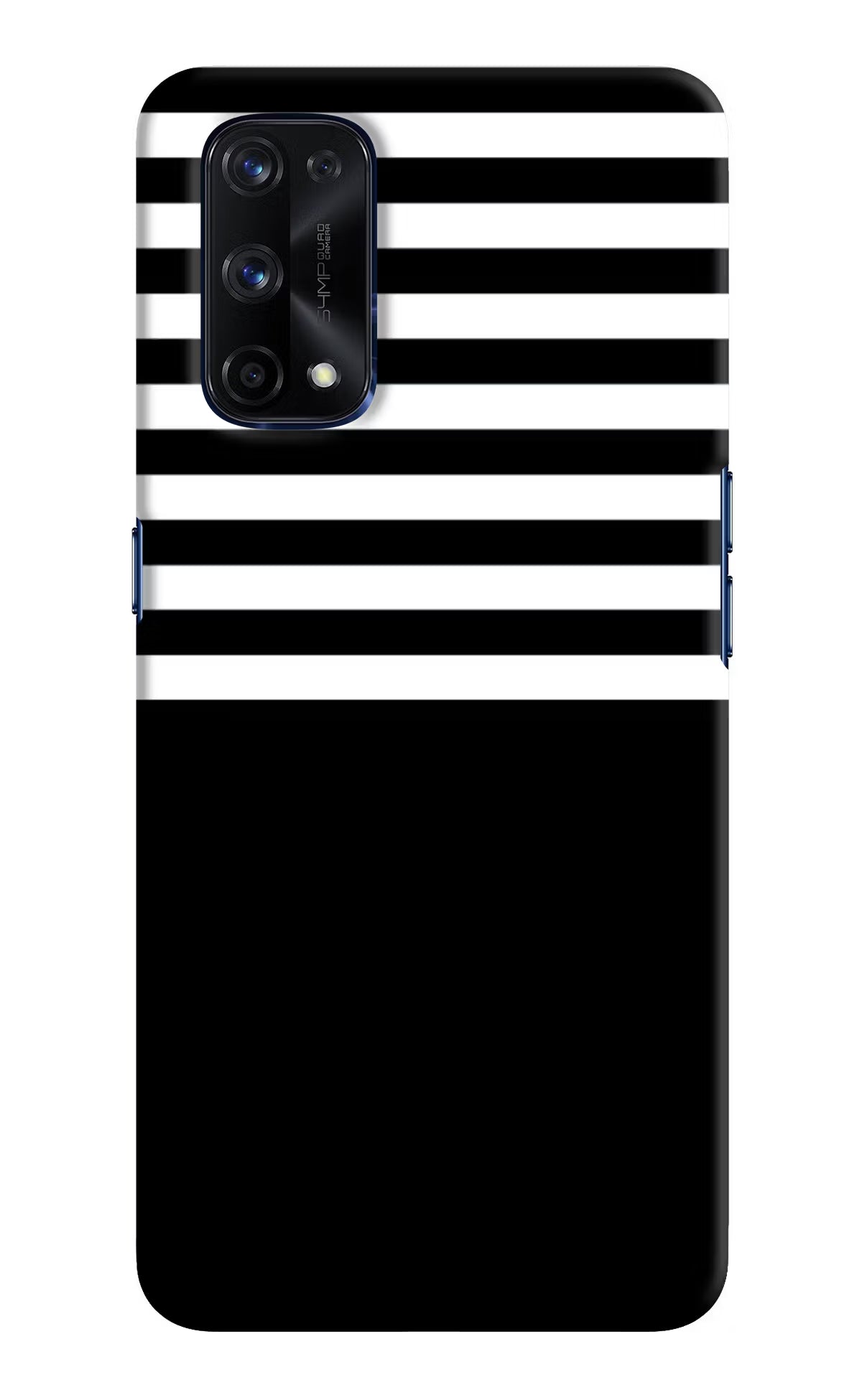 Black and White Print Realme X7 Pro Hard Case Back Cover by Casekaro