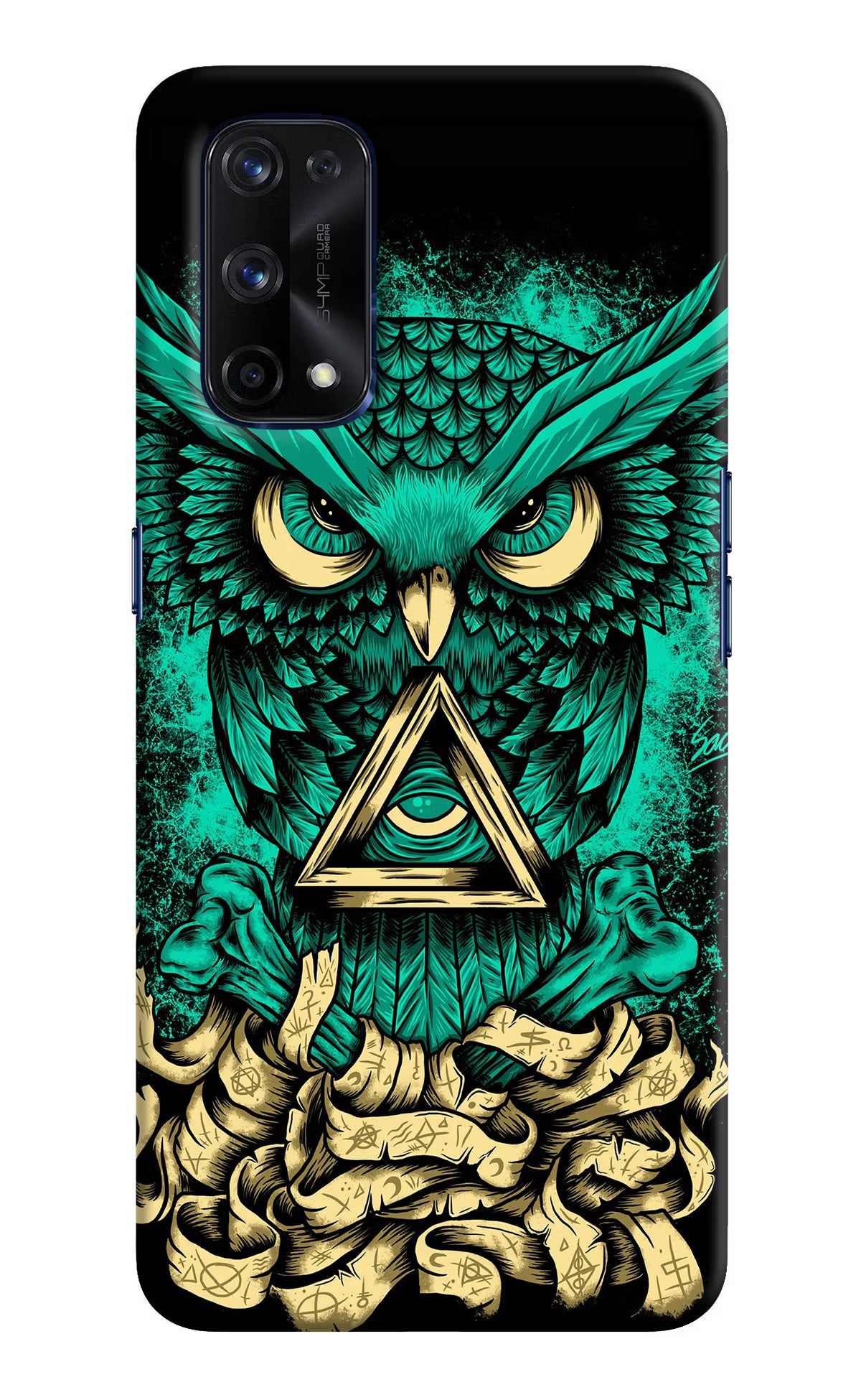 Green Owl Realme X7 Pro Hard Case Back Cover by Casekaro