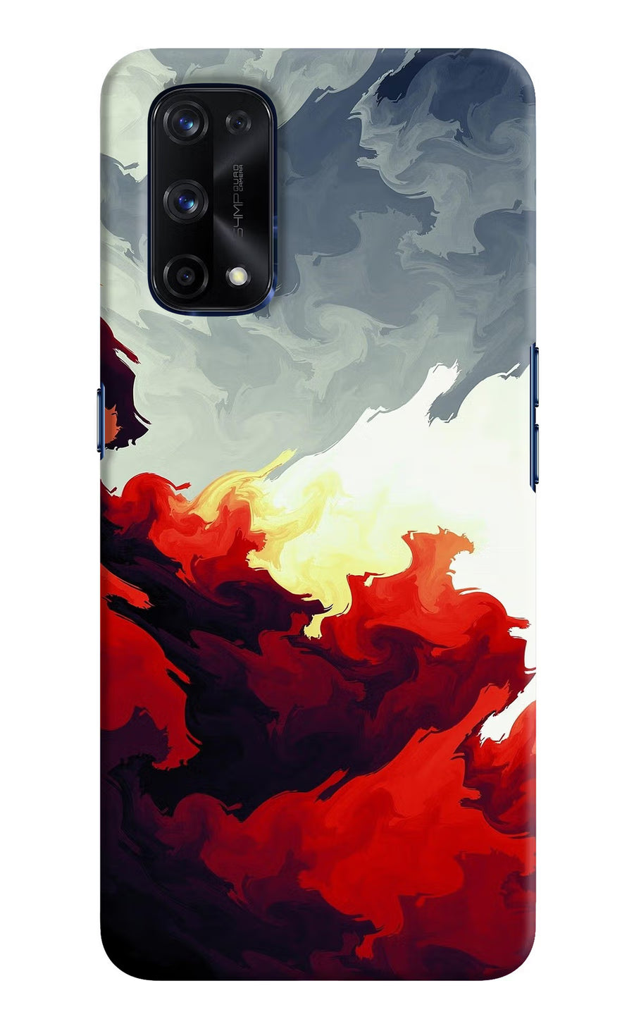 Fire Cloud Realme X7 Pro Back Cover, Hard case