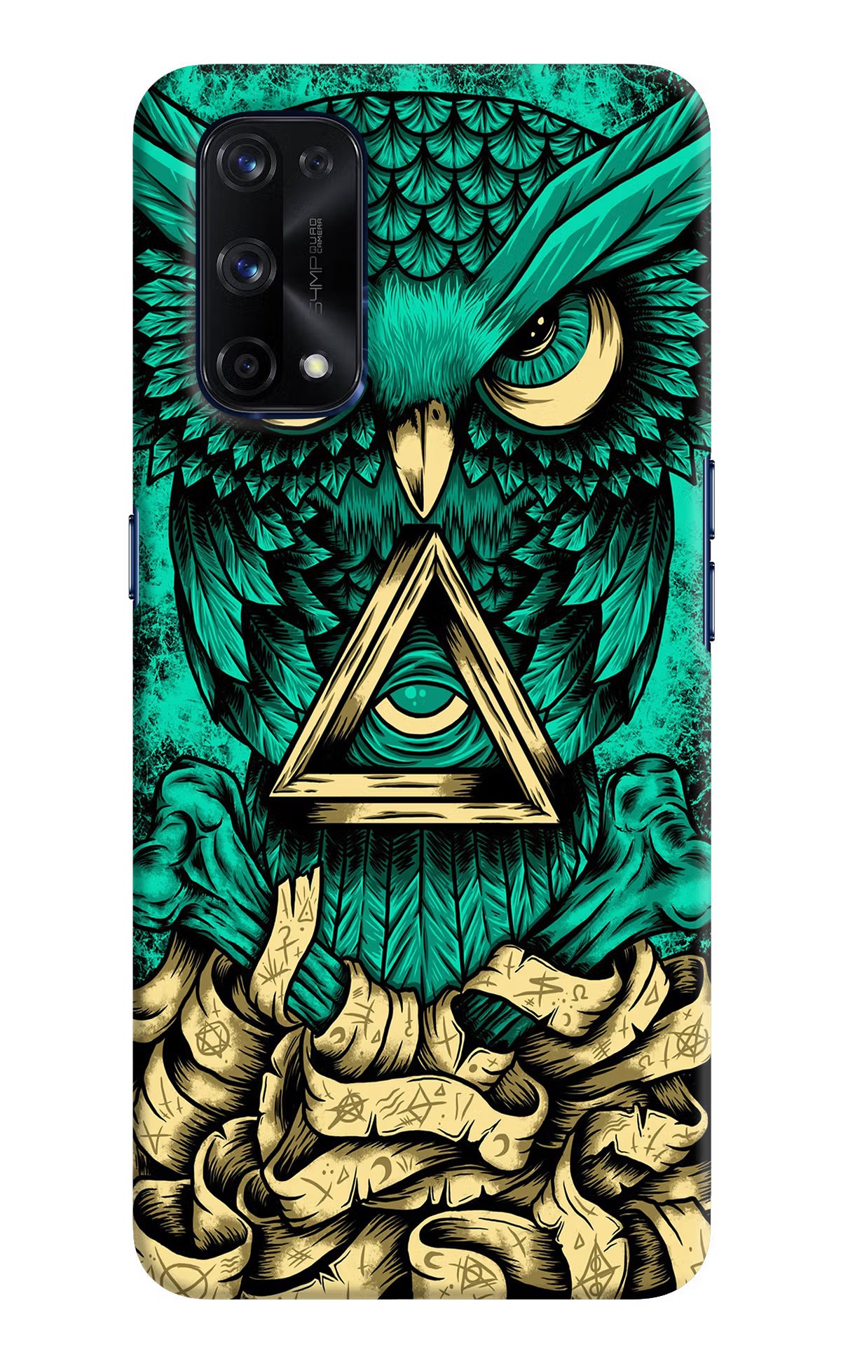 Green Owl Realme X7 Pro Hard Case Back Cover by Casekaro