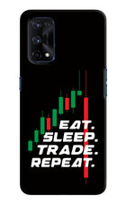 Eat Sleep Trade Repeat Realme X7 Pro Hard Case Back Cover by Casekaro