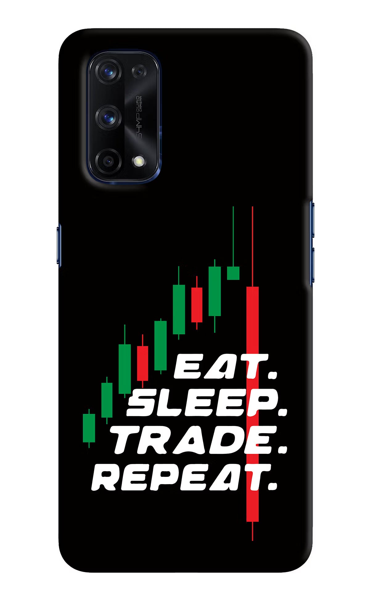 Eat Sleep Trade Repeat Realme X7 Pro Hard Case Back Cover by Casekaro