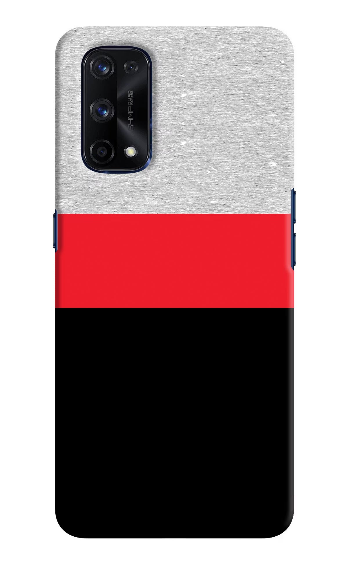 Tri Color Pattern Realme X7 Pro Hard Case Back Cover by Casekaro