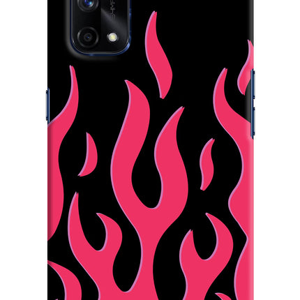 Fire Flames Realme X7 Pro Hard Case Back Cover by Casekaro