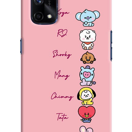 BTS names Realme X7 Pro Hard Case Back Cover by Casekaro