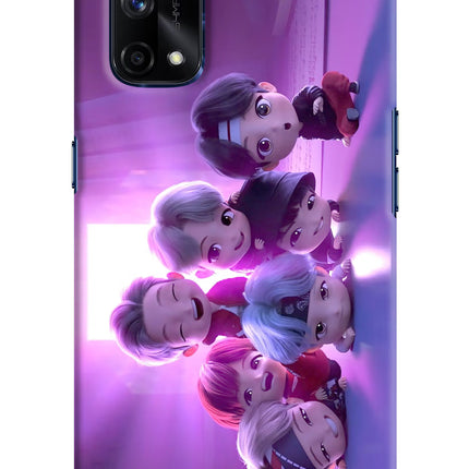 BTS Chibi Realme X7 Pro Hard Case Back Cover by Casekaro