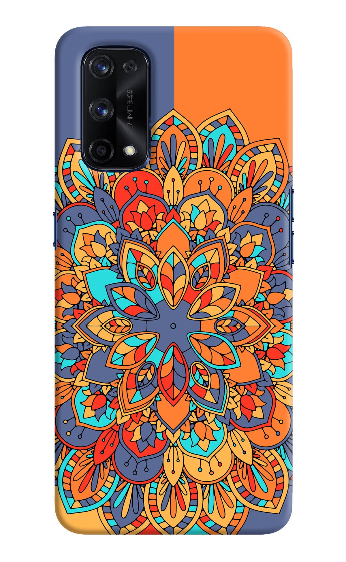 Color Mandala Realme X7 Pro Hard Case Back Cover by Casekaro
