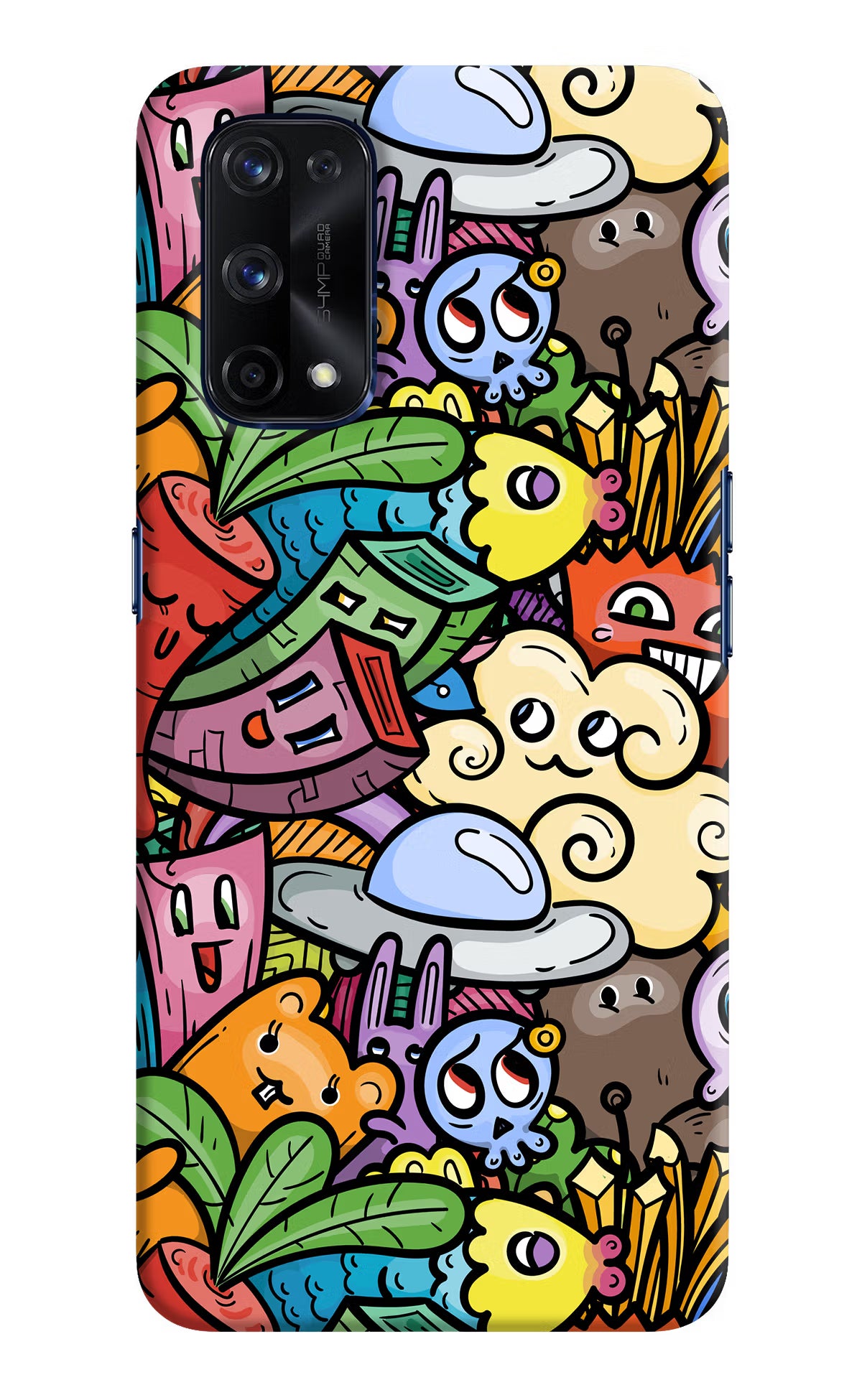 Veggie Doodle Realme X7 Pro Hard Case Back Cover by Casekaro