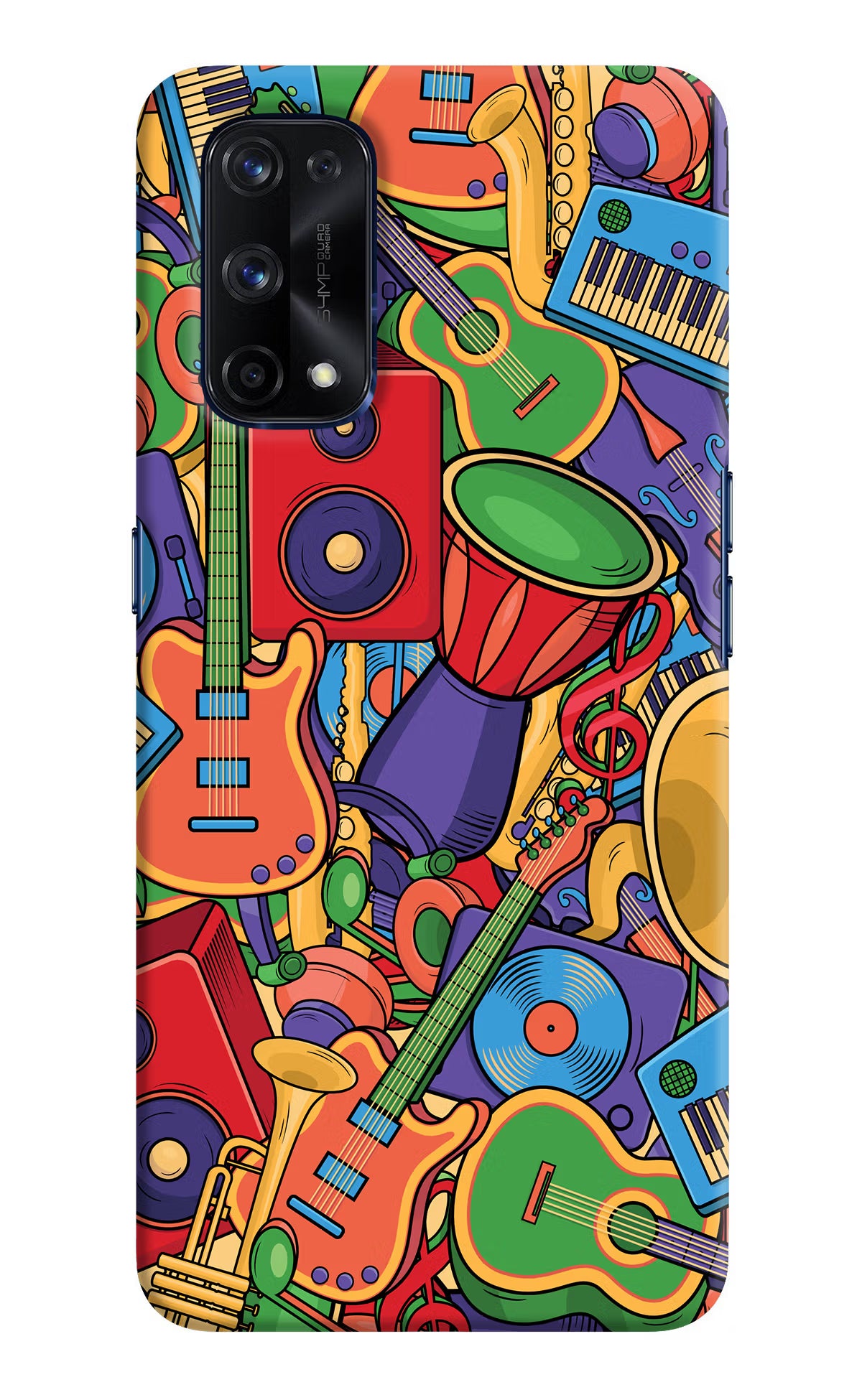 Music Instrument Doodle Realme X7 Pro Hard Case Back Cover by Casekaro