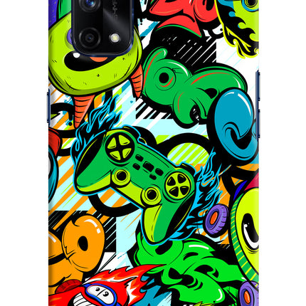 Game Doodle Realme X7 Pro Hard Case Back Cover by Casekaro