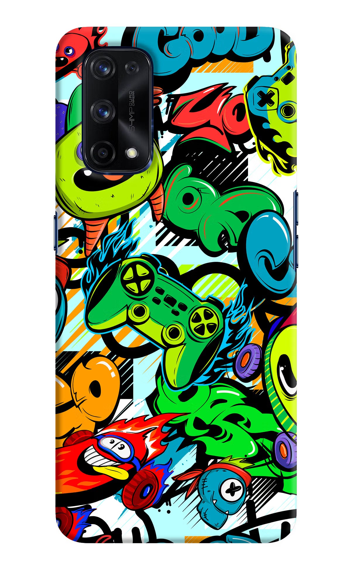 Game Doodle Realme X7 Pro Hard Case Back Cover by Casekaro