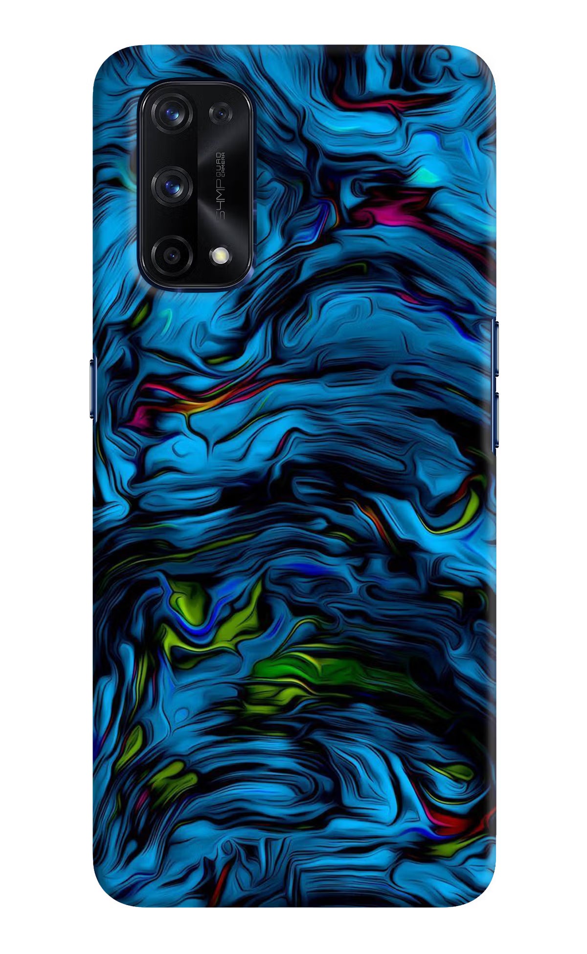 Dark Blue Abstract Realme X7 Pro Hard Case Back Cover by Casekaro