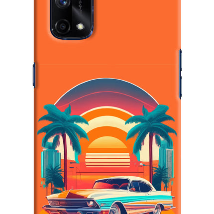 Palm Drive 80s Realme X7 Pro Hard Case Back Cover by Casekaro