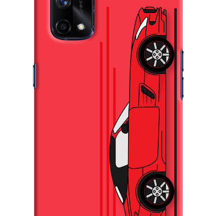 Red Velocity Realme X7 Pro Hard Case Back Cover by Casekaro