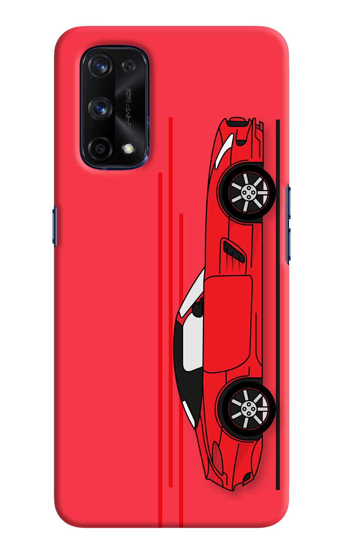 Red Velocity Realme X7 Pro Hard Case Back Cover by Casekaro