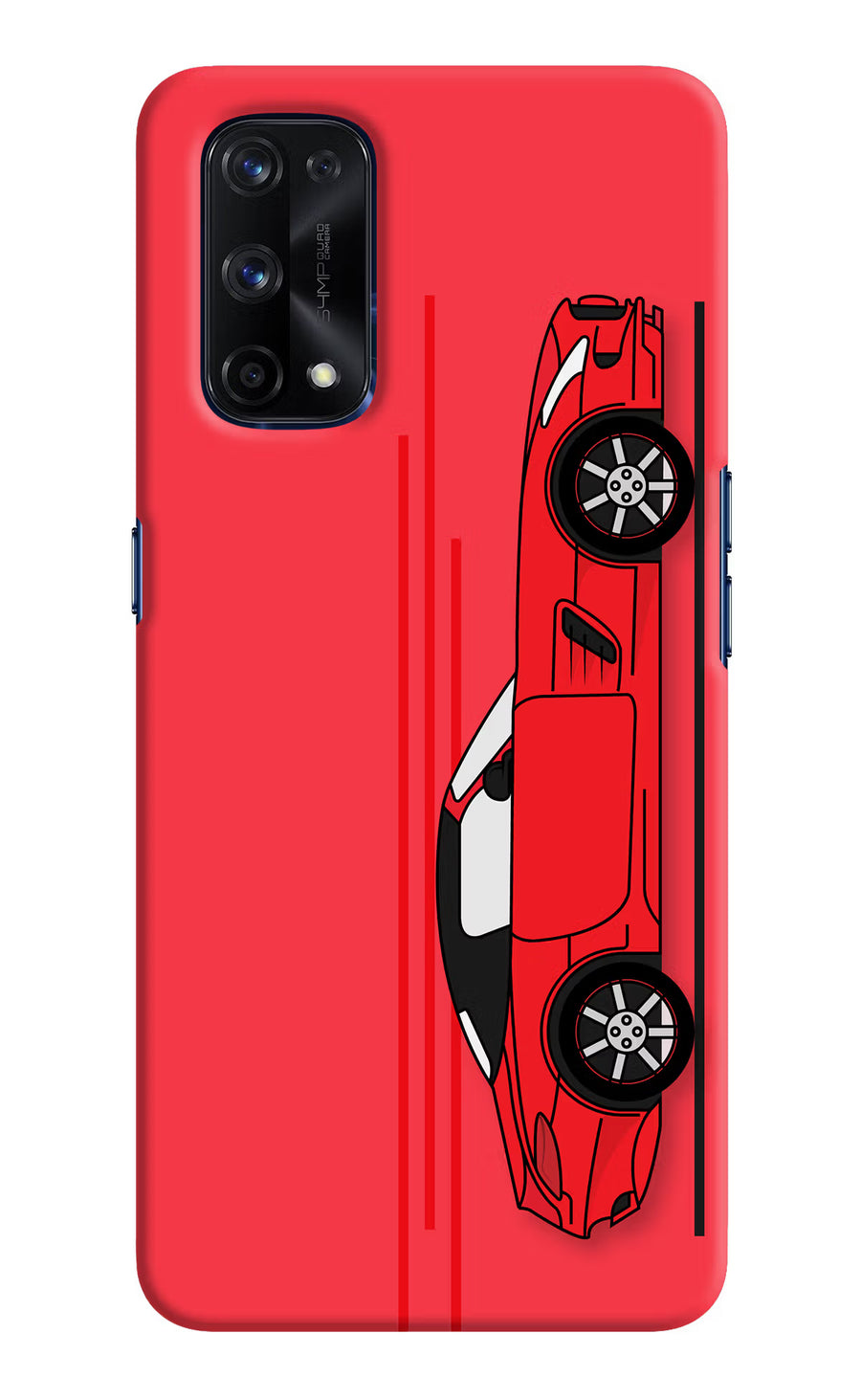 Red Velocity Realme X7 Pro Back Cover, Hard case