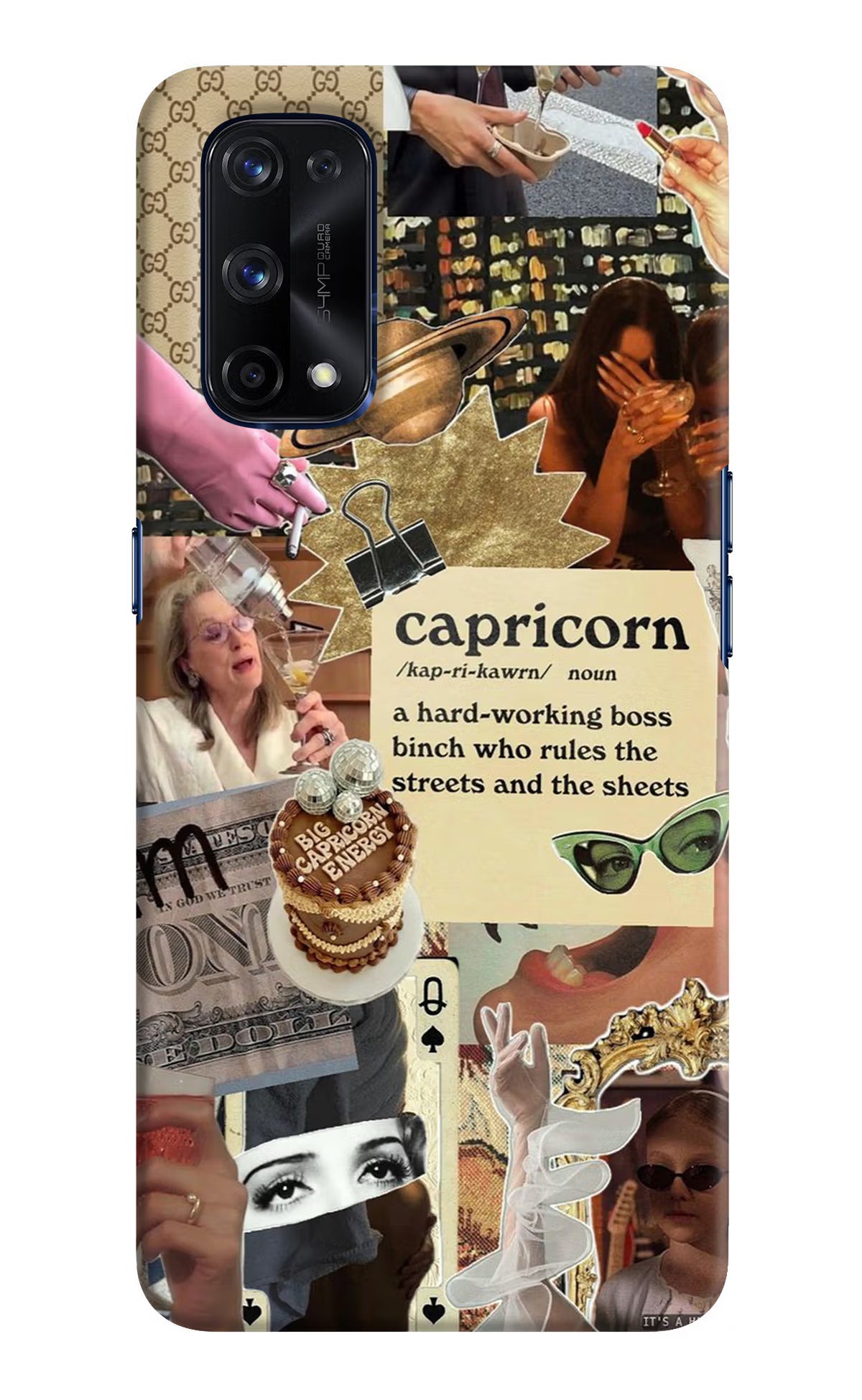 Capricorn Zodiac Realme X7 Pro Hard Case Back Cover by Casekaro