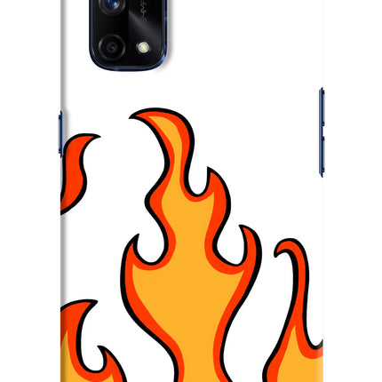 Fired Up – White Realme X7 Pro Hard Case Back Cover by Casekaro