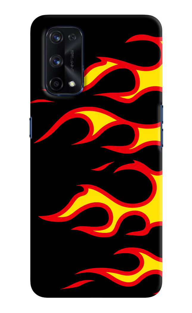 Side Sweep Flames Realme X7 Pro Hard Case Back Cover by Casekaro