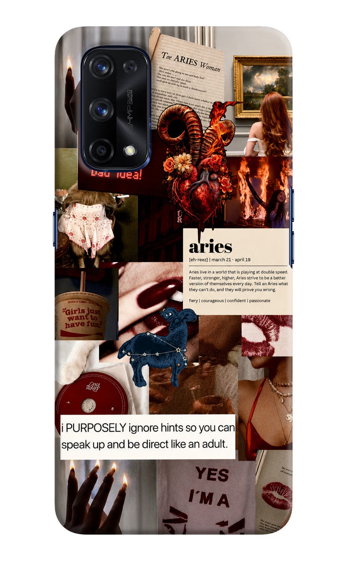 Zodiac Aries Realme X7 Pro Back Cover