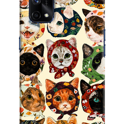 Cool Cat Realme X7 Pro Hard Case Back Cover by Casekaro