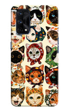 Cool Cat Realme X7 Pro Hard Case Back Cover by Casekaro