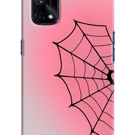 Pink Web Realme X7 Pro Hard Case Back Cover by Casekaro