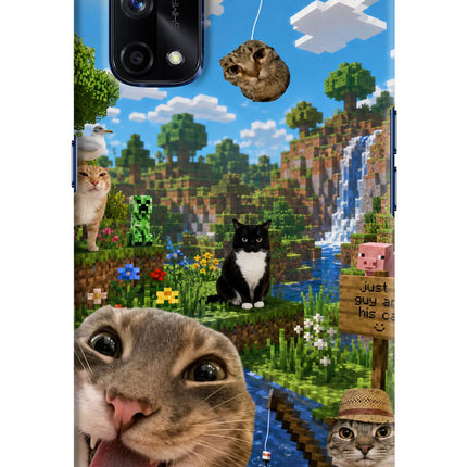 Minecraft Cat Chaos Realme X7 Pro Hard Case Back Cover by Casekaro
