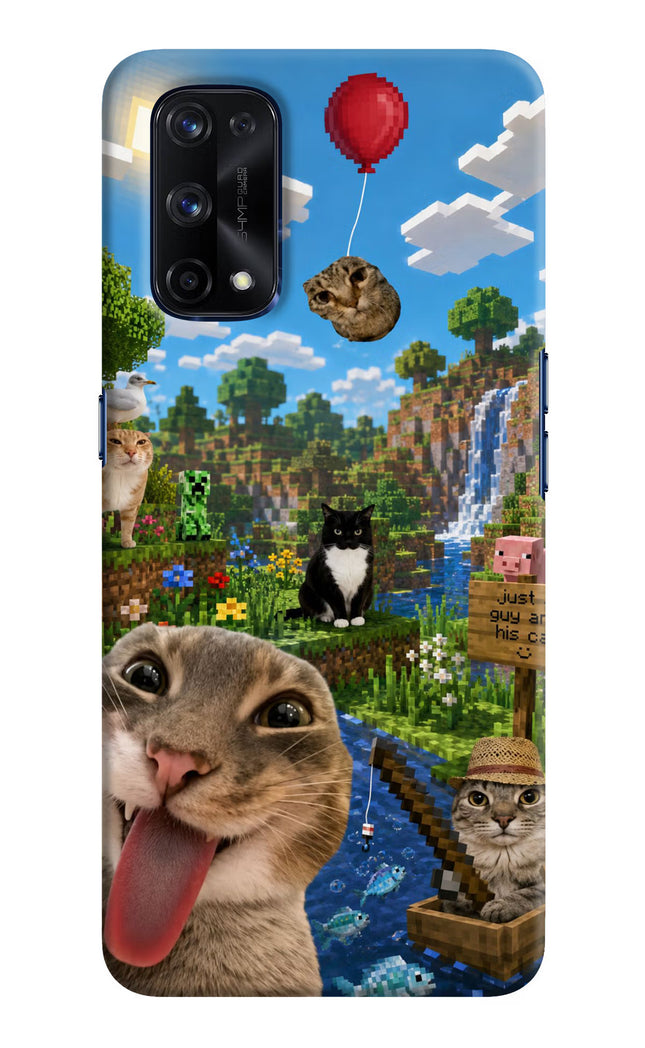 Minecraft Cat Chaos Realme X7 Pro Hard Case Back Cover by Casekaro