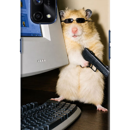 Hacker Hamster Realme X7 Pro Hard Case Back Cover by Casekaro