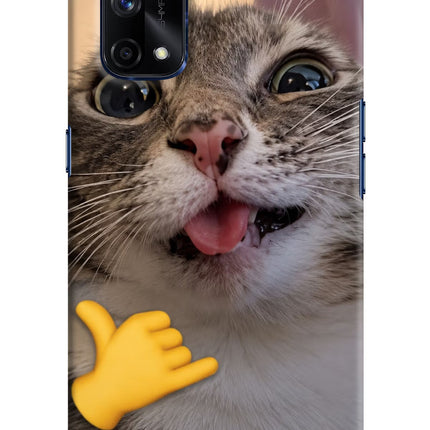 Silly Cat Call Realme X7 Pro Hard Case Back Cover by Casekaro