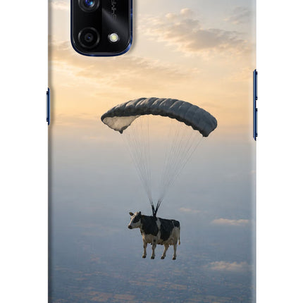 Skydiving Cow Realme X7 Pro Hard Case Back Cover by Casekaro