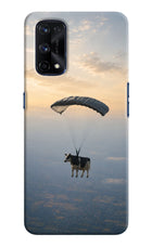 Skydiving Cow Realme X7 Pro Hard Case Back Cover by Casekaro