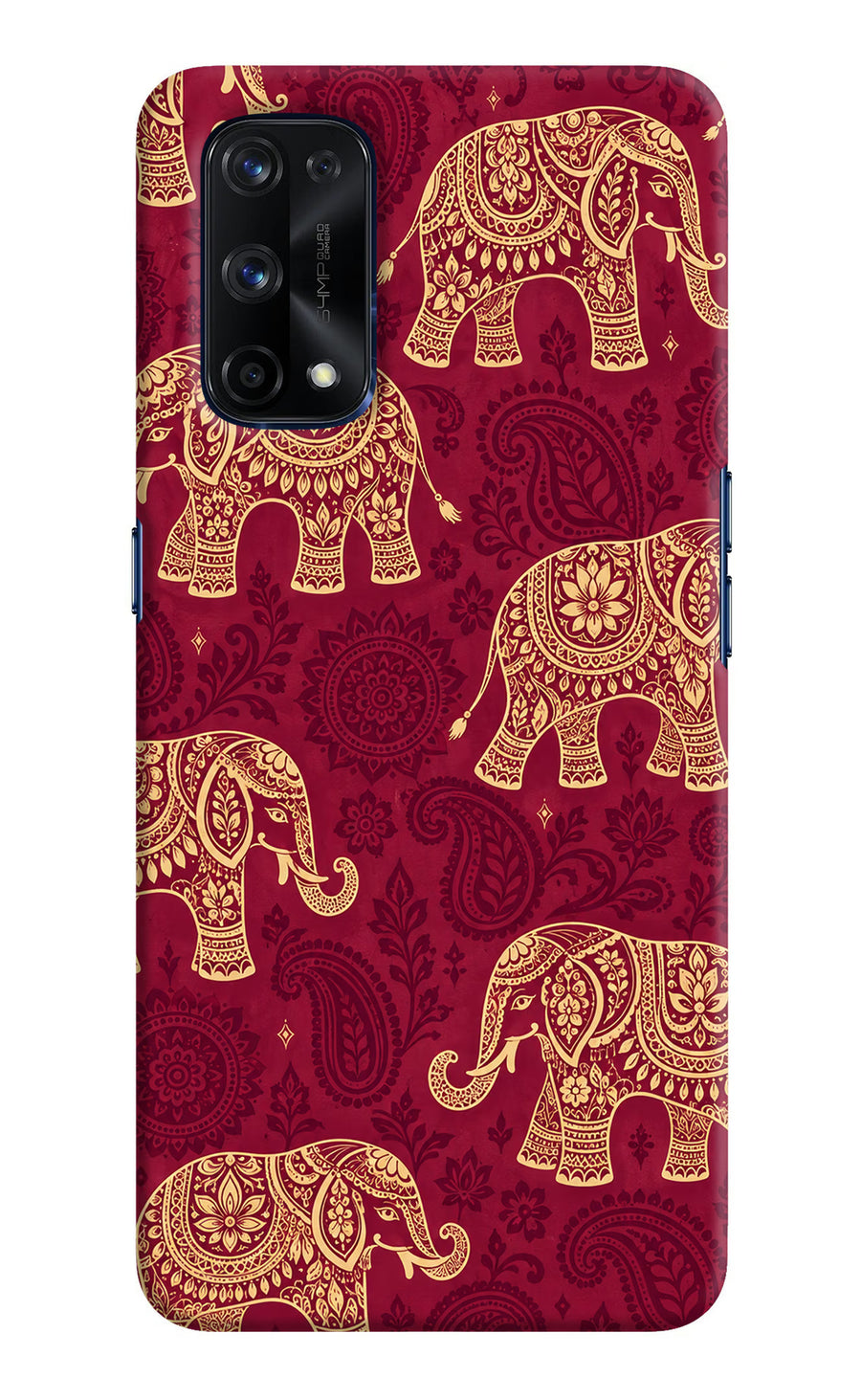 Maroon Elephant Realme X7 Pro Back Cover, Hard case