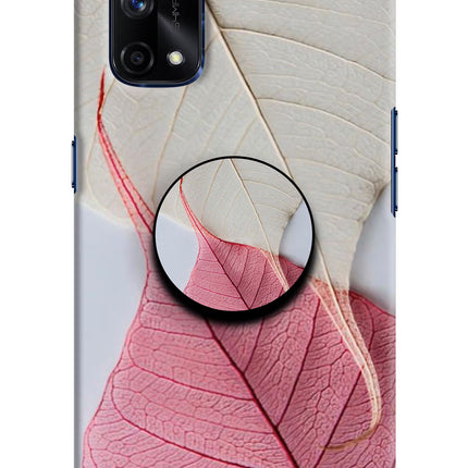 White Pink Leaf Realme X7 Pro Pop Case by Casekaro