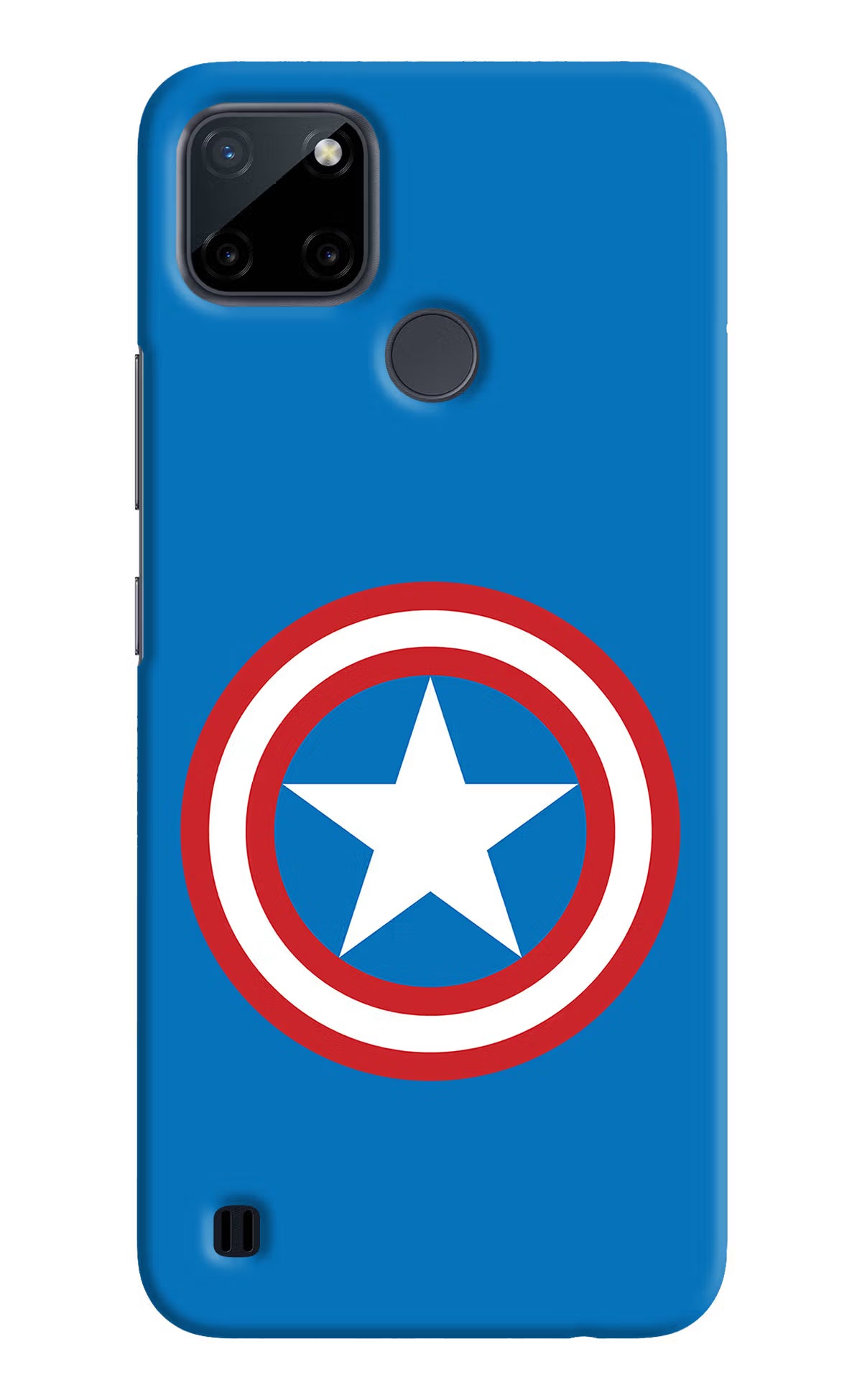 Captain America Logo Realme C21Y/C25Y Hard Case Back Cover by Casekaro