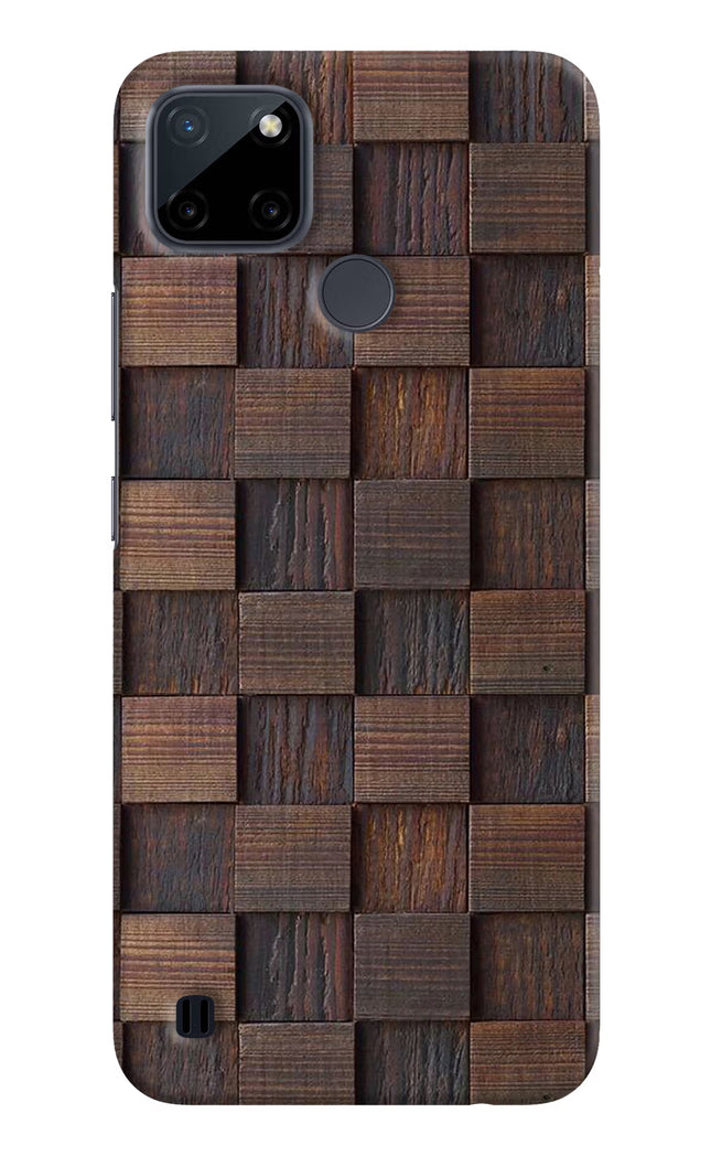 Wooden Cube Design Realme C21Y/C25Y Hard Case Back Cover by Casekaro