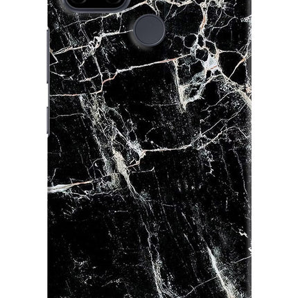 Black Marble Texture Realme C21Y/C25Y Hard Case Back Cover by Casekaro