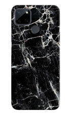 Black Marble Texture Realme C21Y/C25Y Hard Case Back Cover by Casekaro