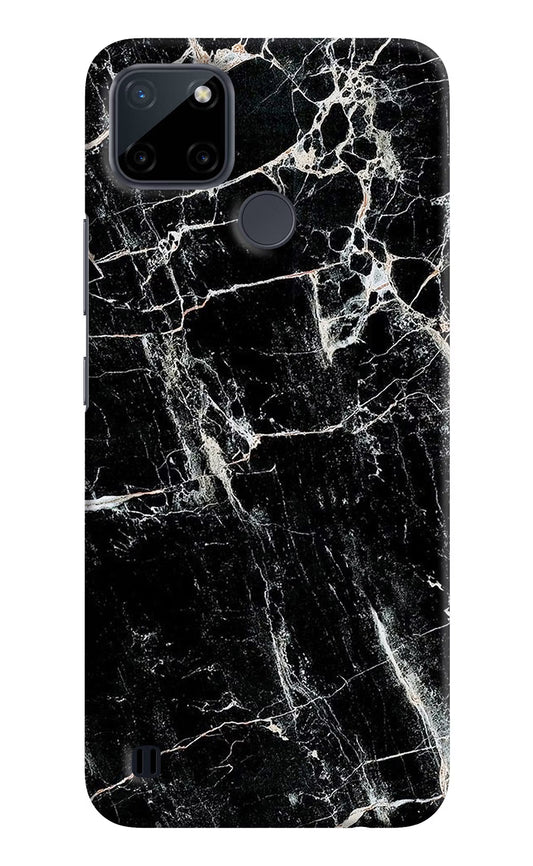 Black Marble Texture Realme C21Y/C25Y Hard Case Back Cover by Casekaro