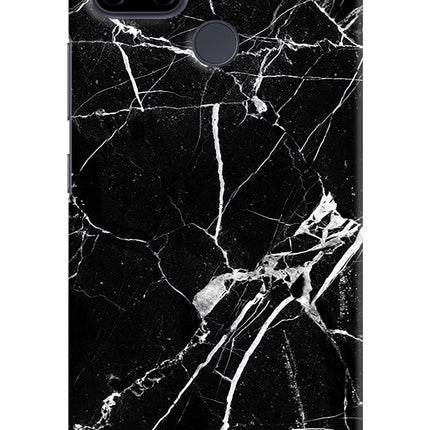 Black Marble Pattern Realme C21Y/C25Y Hard Case Back Cover by Casekaro