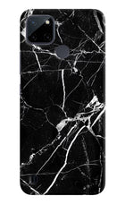 Black Marble Pattern Realme C21Y/C25Y Hard Case Back Cover by Casekaro