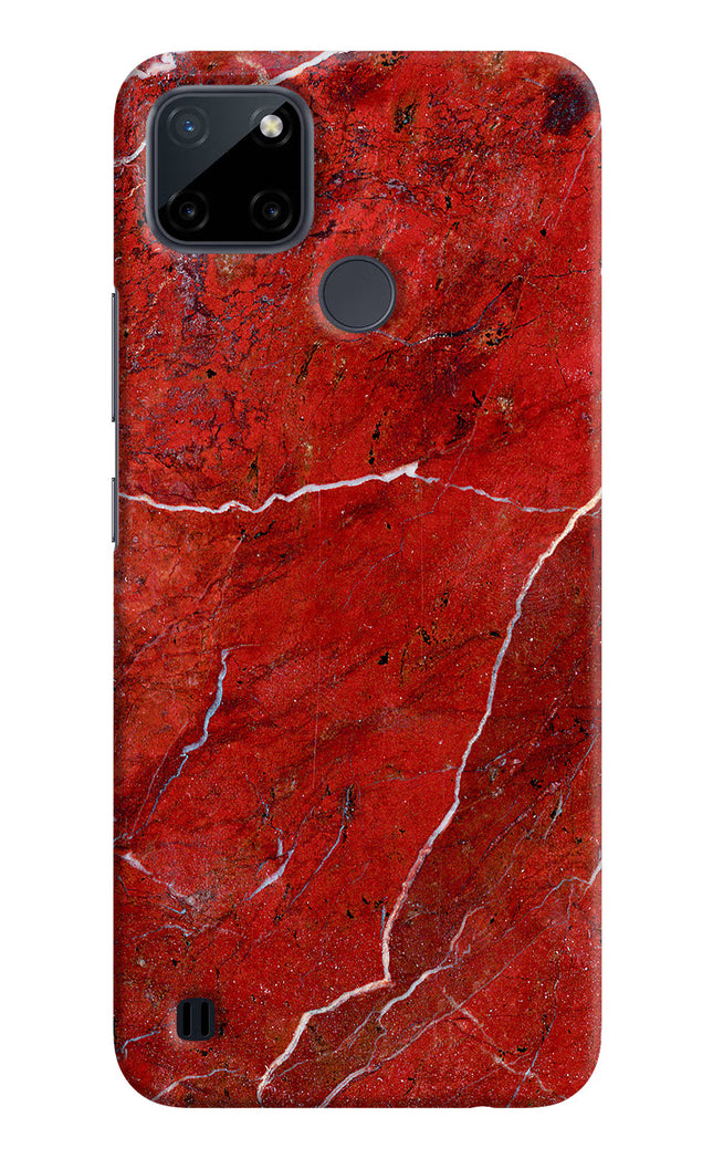 Red Marble Design Realme C21Y/C25Y Hard Case Back Cover by Casekaro