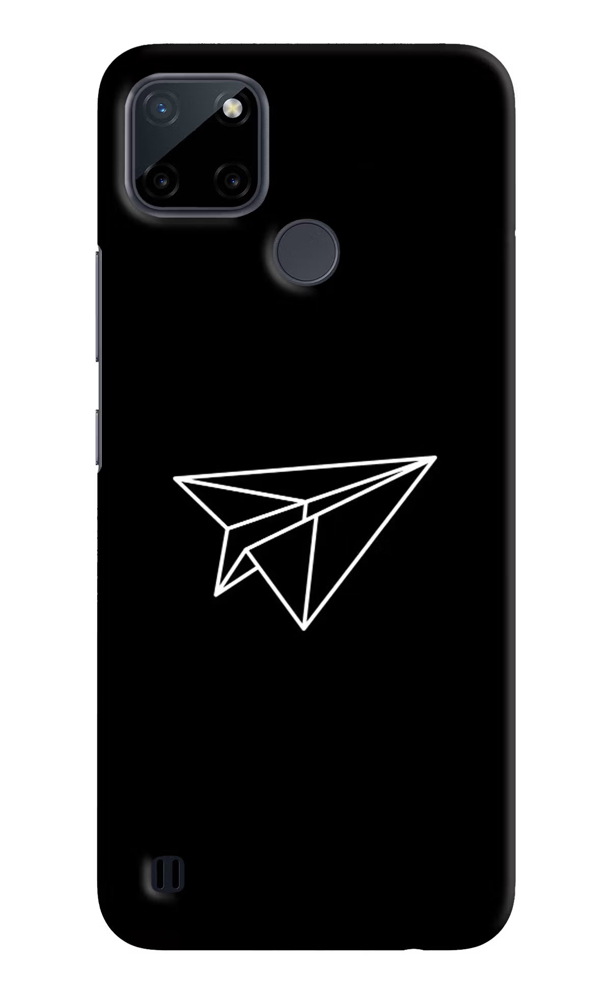 Paper Plane White Realme C21Y/C25Y Hard Case Back Cover by Casekaro